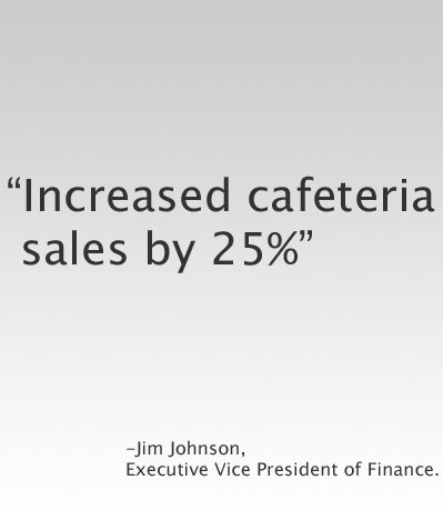 Increased Cafeteria Sales By 25%